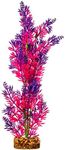 GloFish Plant Aquarium Décor, Purple and Pink Large, Fluorescent Under Blue LED Light