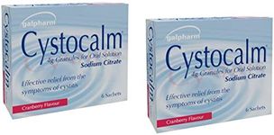 Set of 2 Pack Cystitis Relief from Burning Pain, Cystocalm 12 Sachets 4g Granules Cranberry