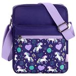 Choco Mocha Girls Crossbody Purse for Teen Girls Unicorn Purses for Girls 10-12 Small Messenger Bag for Little Girls Purses Kids 9-10 Christmas Gifts for Tween Girls Black