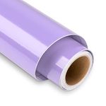 Light Purple Permanent Vinyl for Cricut - 12" x 5FT Light Purple Cricut Vinyl Roll, Outdoor Self Adhesive Vinyl Roll for Decor Sticker, Party Decoration