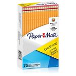 PAPER MATE EverStrong #2 Pencils, Reinforced, Break-Resistant Lead When Writing, 72-Count, Black, 2105642