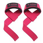 Harbinger 21307 Padded Cotton Lifting Straps with NeoTek Cushioned Wrist (Pair), Pink