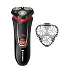 Remington R4 Mens Electric Rotary Shaver (Dry Shave, Cordless, 40min usage, 16hr charge, Pivoting neck, Pop up detail trimmer, 3 Day Stubble Styler Guard, Dual track blades, Cleaning brush) R4001