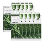 MEDIHEAL Essential Sheet Mask - Teatree Face Sheet Mask, for Instant Calming, Soothing, Hydrating with 99% Pure Teatree, Korean Face Mask, Korean Skincare, Vegan, 10pcs
