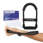 Strauss Wrist/Forearm Strengthener |Improves Grip Strength |Arm Exercise Equipment for Forearm Workout |Adjustable Resistance |Hand and Wrist Strength Trainer|Ideal for Athletes and Musicians, (Black)