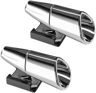 Sbulhia 2PCS Car Deer Whistles, Ultrasonic & Wind Activated Deer Horns with Self-Adhesive, Waterproof Animal Warning Whistle Device Helps Reduce Accidents for Cars Trucks SUVs (Silver)