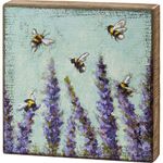 Primitives by Kathy Bee Themed Home Décor Sign, 10" x 10" x 1.75", Lavender