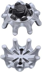 JATCSG Golf Shoe Spikes Cleat, 15/30PCS Golf Shoe Spikes Stinger Replacement Golf Cleats for Anti-Skid Shoes Golf Shoe Spikes Cleat for Golf Shoes (15), Silver