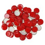 BALLIIHOO 29mm Large Crown Caps - Pack of 100 x Red - for Champagne and Oversize Bottles