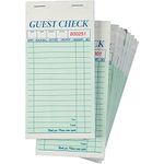 10 Pack Restaurant Server Note Pads with Carbon Copy for Guest Checks, Waiter, Waitress 500 Total Tickets (8.6 x 17.8 cm)