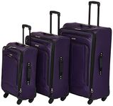 American Tourister Pop Max Softside Luggage with Spinner Wheels, Purple, 3-Piece Set (21/25/29), Pop Max Softside Luggage with Spinner Wheels