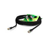 Summer Cable Coaxial Video Cable with BNC 75 Ω - HD/3G/6G/12G-SDI / 4K-UHD SC Vector 0.8/3.7 - BNC/BNC NBNC75BLP9X Neutrik - Black (5m)