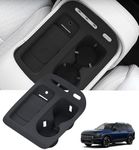 Katorn Cup Holder Insert & Wireless Charging Protective Mat for Hyundai Palisade 2026, Center Console Interior Accessories Cup Holders & Wireless Charger Cover Pad for 2026 Palisade, Black