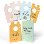 Tiny Trees® Baby Wardrobe Dividers in Gift Box - 8X Unisex Baby Clothes Dividers 0-24 Months - Newborn Baby Gifts for Parents, Baby Clothes Organiser and Nursery Closet Age Divider