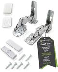 DEKAROX Door Hinge Set Top + Bottom for Whirlpool Bauknecht Ignis 481231018626 481990303995 Hettich for Fridge Freezer