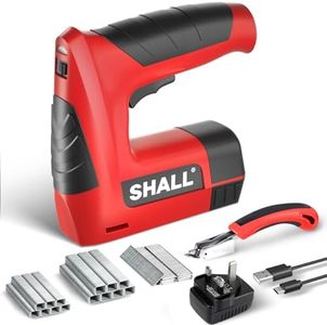 SHALL 4V Cordless 3in1 Brad Nailer/Stapler Kit, Cordless Decorative Stapler with 2500 Staples,Pistola de grapas eléctrica 3 en 1