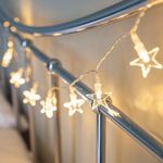 Ebuzz 10 LED Star Lights – Warm White LED Bulb Fairy Light – Battery Operated Indoor Decorative Starry String Light