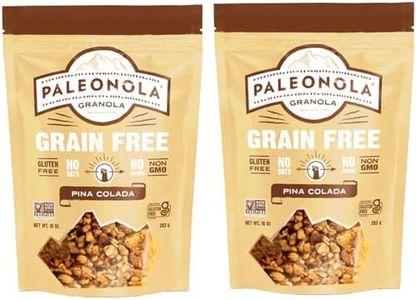 Paleonola Pina Colada Grain Free Granola, 10 Oz Resealable Bag (Pack of 2) - Grainless Paleo Granola Blended with Dried Coconut, Nuts, Seeds & Pineapples - Low Carb Gluten & Dairy Free, Non-GMO Snack