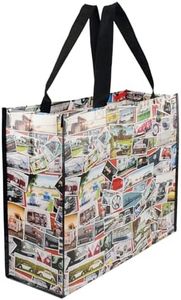BRISA VW Collection - Volkswagen Bolsa de compras reutilizable T1 Camper Bus (Stamps/Colorido)