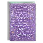 Hallmark Card for Sister for Mothers Day, Birthday, Thinking of You, Congrats, Any Occasion (Love and Pride)