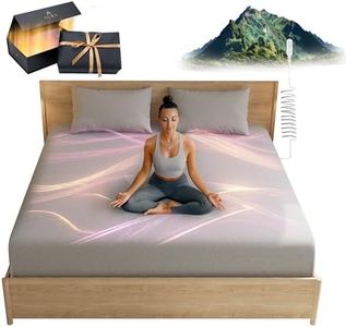 Aura™ Luxury Grounding Sheets King Size, 12% Pure Silver - Highest Silver Content Available - Grounding Bed Sheets - Grounded Sheets King Size - 78" x 80" x 15" - Gray, Fitted