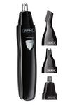 WAHL 3 in 1 Personal Trimmer, Nose Hair Eyebrow, Painless Eyebrow and Facial Hair Trimmer for Men Women, Rechargeable, Washable Heads, Black