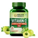 Himalayan Organics Vitamin C Tablets from Natural Fruits | Immnunity, Antioxidant & Skin Care | 120 Vegan Tablets