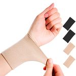 SEXYEYE 2 Pair Wrist Brace, Forearm Tattoo Cover Up Bands, Unisex Tennis Wrist Sleeve Support Compression Sleeve Carpal Tunnel, Tattoo Cover Arm Sleeve