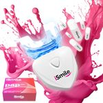 iSmile Pap PRO Premium LED Teeth Whitening Kit | Tea, Coffee, Wine & Smoking Stain Remover | Rapid & Effective Results at Home | 10 Minute Treatments | Zero Sensitivity | Peroxide Free | Enamel Safe