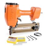 KAMSIN #ST64 14 Gauge Heavy Duty Pneumatic Concrete T Nailer Kit with 400 PCS Concrete T Nails, 1-Inch to 2-1/2-Inch Leg Air Power Concrete Nails Gun Woodworking Brad Nailer Gun