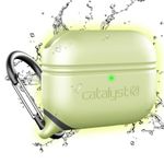 Catalyst Waterproof Special Edition Case for AirPods Pro (1st and 2nd Gen) Compatible Wireless Charging, One-Piece Design, High Drop Protection, with Carabiner, Soft-Touch - Glow in the Dark