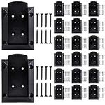 20pcs Deck Railing Bracket, Hard Nylon Deck Balusters Kit for 2x4 inch Wooden Deck Railing Post to Handrail Connection Deck Railing Connectors for Stair Wooden Handrail, Fence or Porch Rails, Black