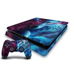 Head Case Designs Officially Licensed Jonas JoJoesArt Jödicke Wolf Galaxy Art Mix Vinyl Sticker Gaming Skin Decal Cover Compatible With Sony PlayStation 4 PS4 Slim Console and DualShock 4 Controller