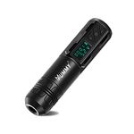 Mummy Wireless Rotary Battery Pen Tattoo Cartridge Machine Rotary Pen with 1800mAh Wireless Power Coreless Motor Digital LED Display Tattoo Equipment Supply(black)