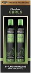 TRESemmé Flawless Curls Mousse with Coconut and Avocado Oil, Provides Extra Hold in a Lightweight Formula, Paraben Free and Alcohol Free, Leaves Curls Soft & Bouncy, 2 pk - 15 oz each