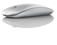 Offbeat - Atom Dual Bluetooth 5.1+5.1 & 2.4Ghz Wireless, Type-C Rechargeable Silent Click Mouse, Triple Device connectivity Windows, Mac, iOS, Android (Silver)