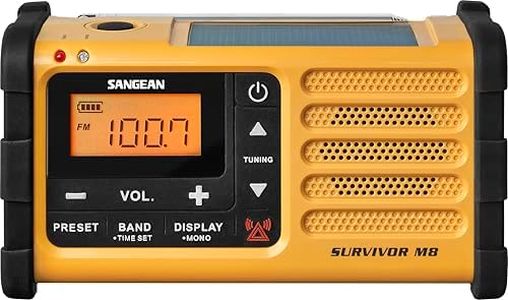 Sangean MMR88 Multi-Powered Portable Radio, Black/Orange
