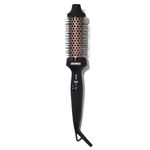amika blowout babe thermal brush - hot brush for hair styling with 1.5 inch ceramic barrel + nylon bristles - heated hair styler + curler with ionic generator for frizz-free shine - up to 232 degrees