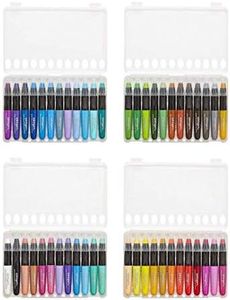 KINGART 580-48 Gel Stick Set, Artist Pigment Crayons, 48 Unique Colors, Water Soluble, Creamy, and Odorless, Use on Paper, Wood, Canvas and More