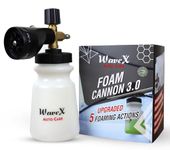 Wavex Foam Sprayer Cannon 3.0 for Pressure Washer | Upgraded 5 Foaming Actions Gives Ultimate Control Over Shampoo Foam| Generates Super Thick Snow Foam