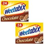 Weetabix Chocolate Cereal Biscuits - 24 Biscuits Pack of 2