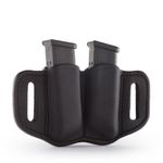 1791 Gunleather 2.2 Mag Holster - Double Mag Pouch for Double Stack Mags, OWB Magazine Pouch for Belts - Stealth Black