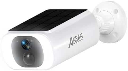 ANRAN 2K Caméra Surveillance WiFi, Panneau Solaire Intégré, Caméra IP Batterie, Puissance illimitée, Spotlight & Vision Nocturne Couleur, Audio Bidirectionnel, Detection Humaine, Sirène d'alarme, C3