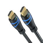 BlueRigger 4K HDMI Cable 7.5M/25FT (4K 60Hz, HDR10, HDCP2.3, High Speed 18Gbps, in-Wall CL3 Rated, eARC) - Compatible with PS5, Xbox, Roku, Apple TV, HDTV, Blu-ray, PC, TV Stick, Nintendo Switch