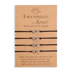 GBTBYS 4 Infinity Knot Friendship Best Friend Bracelets Forever Distance Matching Bracelet for BFF Bridesmaid Teen Women Girls Daughter BFF Sister Bestie Wedding Birthday Proposal Gifts