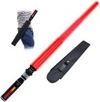 ANNDOFY Light Up Saber for Kids, Red Light Swords with FX Sound, Expandable Light Swords Set for Galaxy War Fighter Warriors Halloween Dress Up Parties (with Belt Clip)