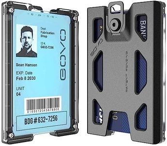 GOVO Badge Holder - Without Clip Version - Durable Polycarbonate ID Card Holder Holds 1 to 4 Cards (Black)