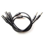 REXUS 3.5mm Y Splitter Stereo Audio Cable 4-Pole Male to 2 Female for Headphone, Headset Splitter Adapter Extension Aux Cable, Compatible MobilePhone and New Version Laptop(M22F35Hx2)