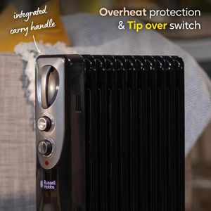Russell Hobbs 2500W Oil Radiator Heater – Black