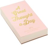 Eccolo Inspirational Quotes Thick Note Pad, "A Thought a Day" List Pad with 365 Inspirational Quotes for Notes, Memos - A Year of Positive Thinking, To Do List Notepad (Pink, 4.5-x-8 Inches)